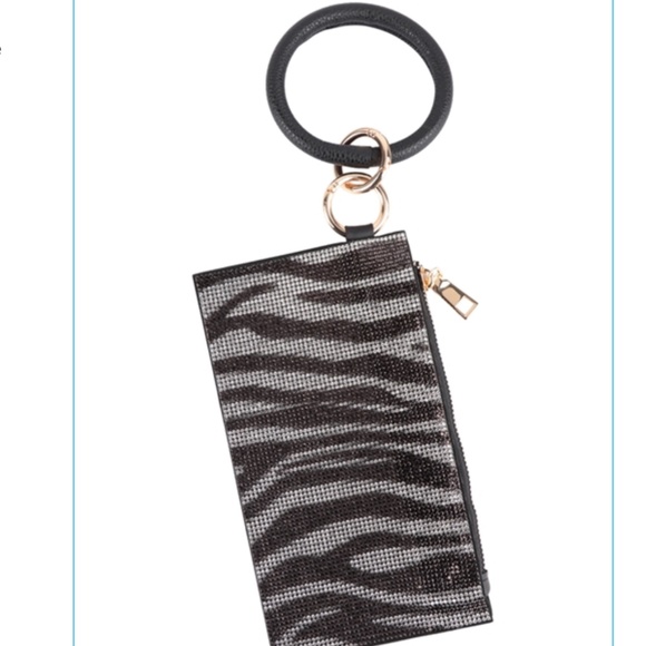 NWT Sparkly Crystal Rhinestone Zebra Print Long Wallet / Wristlet! - Picture 1 of 2